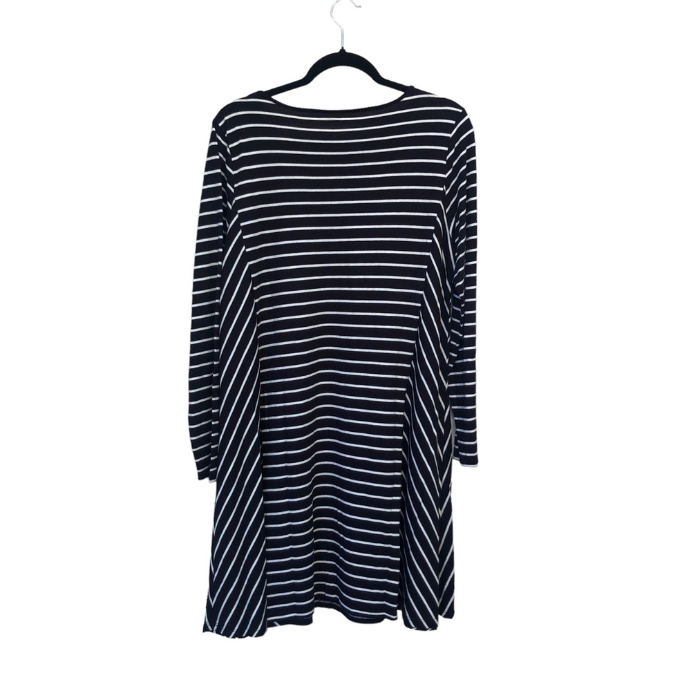 Stylus XL Long Sleeve Black Striped Dress size XL - Picture 12 of 13